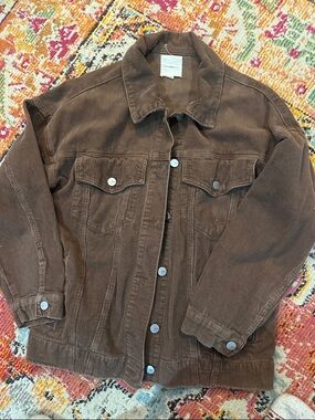 Corduroy Jean Jacket - Brown